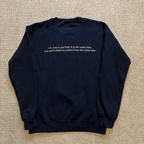 David Kushner Concert Sweatshirt Crew Neck Sz Small Blue Long Sleeve Music Logo - Picture 7 of 7